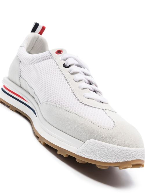 White leather signature sneaker THOM BROWNE | MFD180A03050100